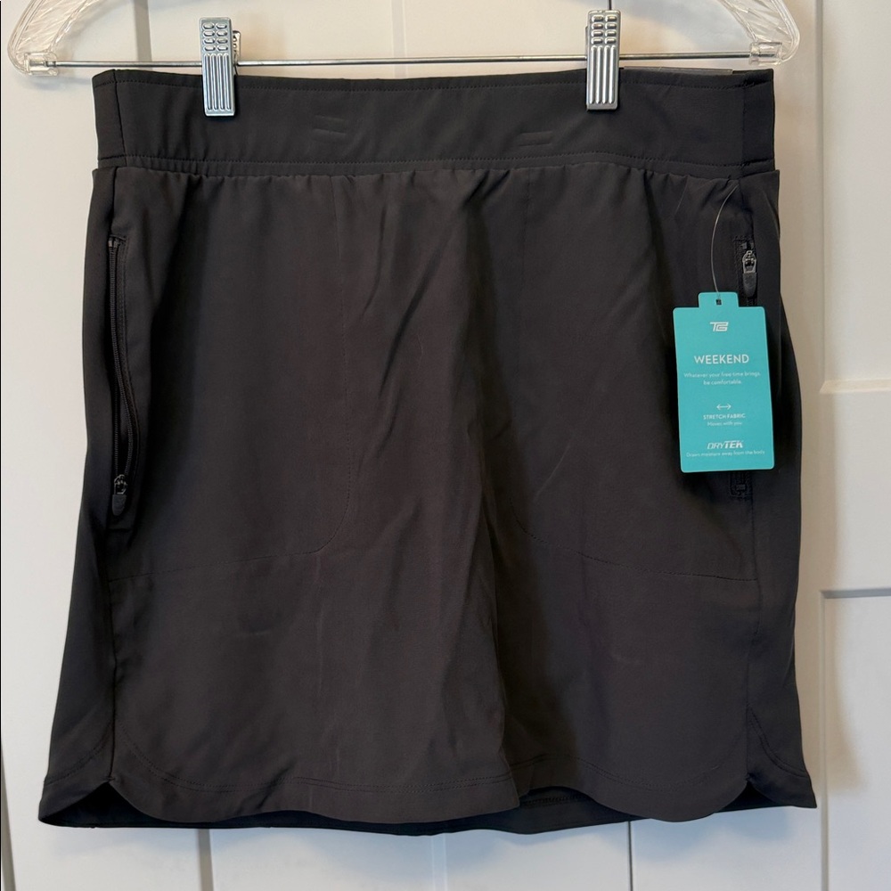 tek gear Charcoal Weekend Active Skort with Zip Pockets